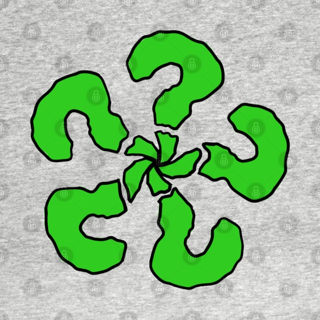 Green Question mark by Yaseen